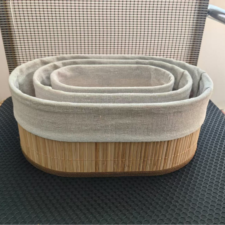 Elegant Storage Baskets Made of Natural Bamboo Bowlift