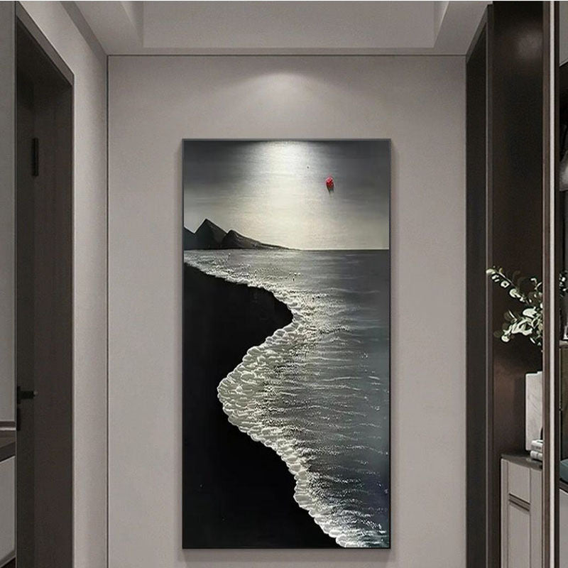 Abstract Coastal Texture Canvas Artwork