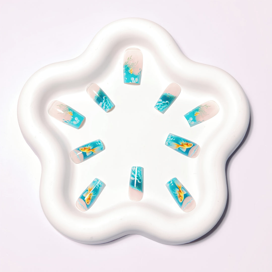 3D Fish Aquarium Nail Art Bowlift