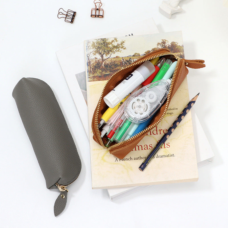 Sleek Leather Pencil Case Bowlift