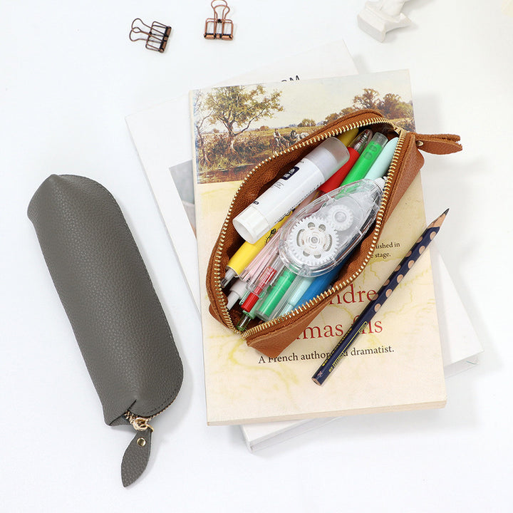 Sleek Leather Pencil Case Bowlift