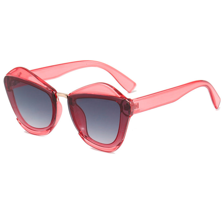 Women striking designer sunglasses with extravagant frame Bowlift