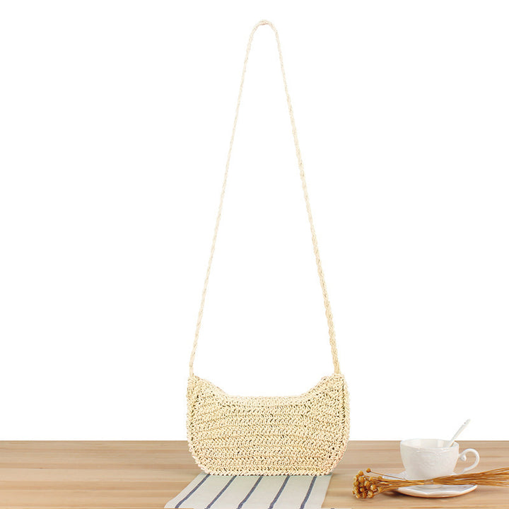 Elegant Shoulder Bag In Minimalist Crochet Design Bowlift