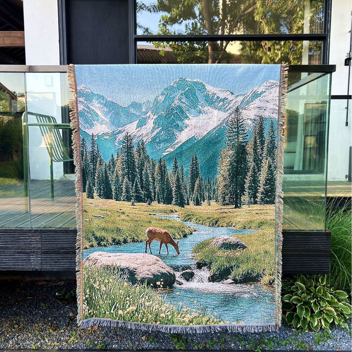 Scenic Nature Woven Throw Blanket