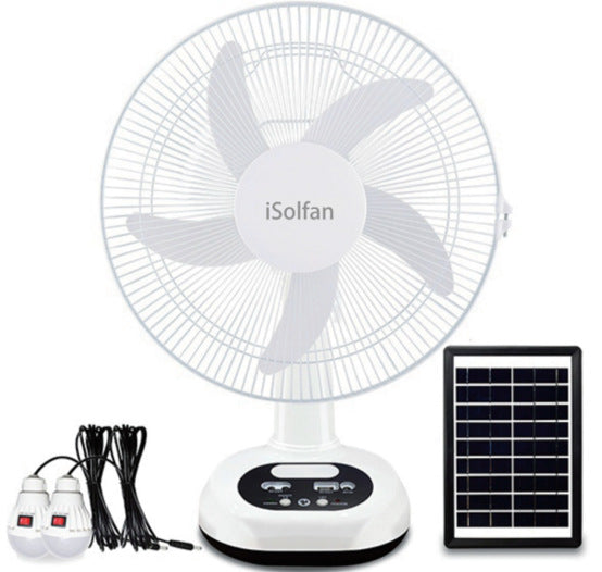 Ladies solar-powered table fan with remote control and variable speed regulation module Bowlift