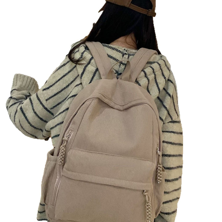 Backpack Made of Durable Ribbed Material Bowlift
