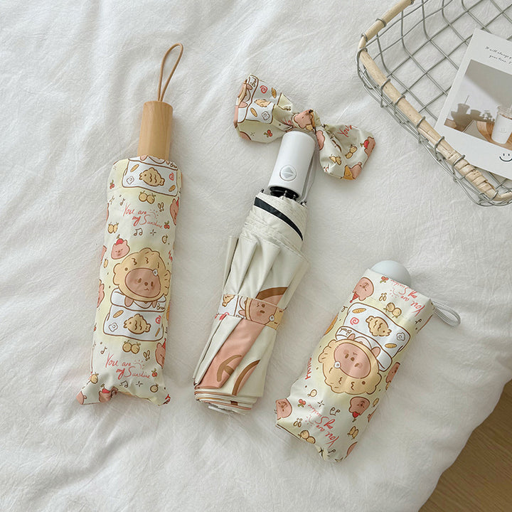 Ladies Automatic Umbrella with Playful Design Bowlift