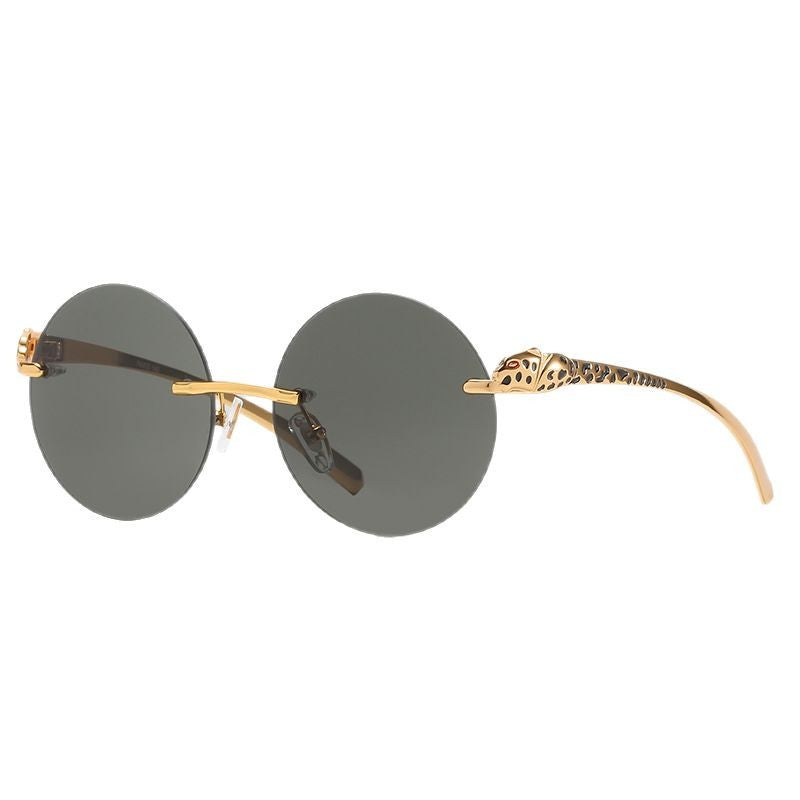 Women’s round sunglasses with luxurious accents and protective UV protection Bowlift