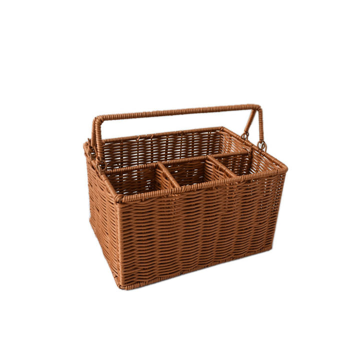 Versatile Woven Storage Organizer with Compartmentalized Design Bowlift