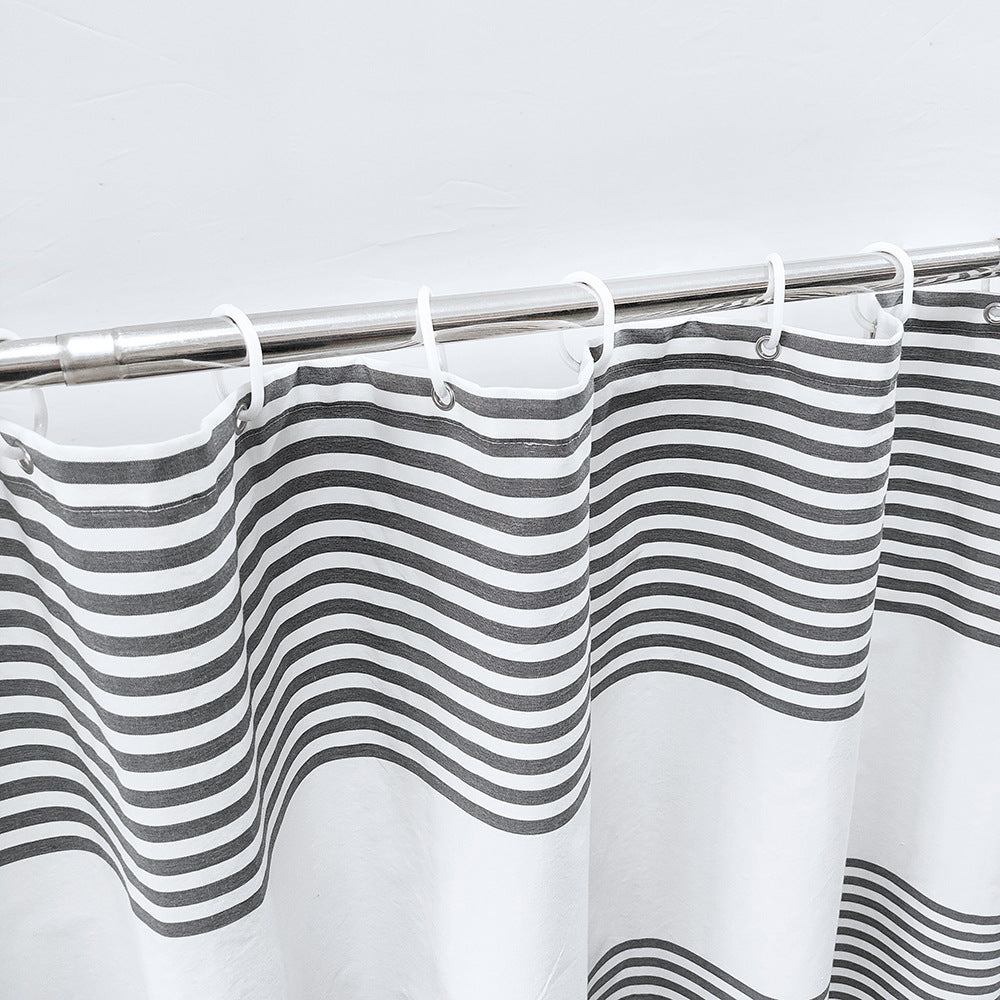 Modern Striped Shower Curtain Bowlift