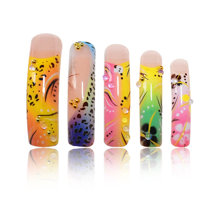 Artistic Long Press-On Nails Bowlift