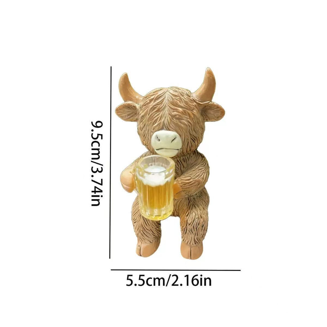 Decorative Highland Cattle Figure Bowlift