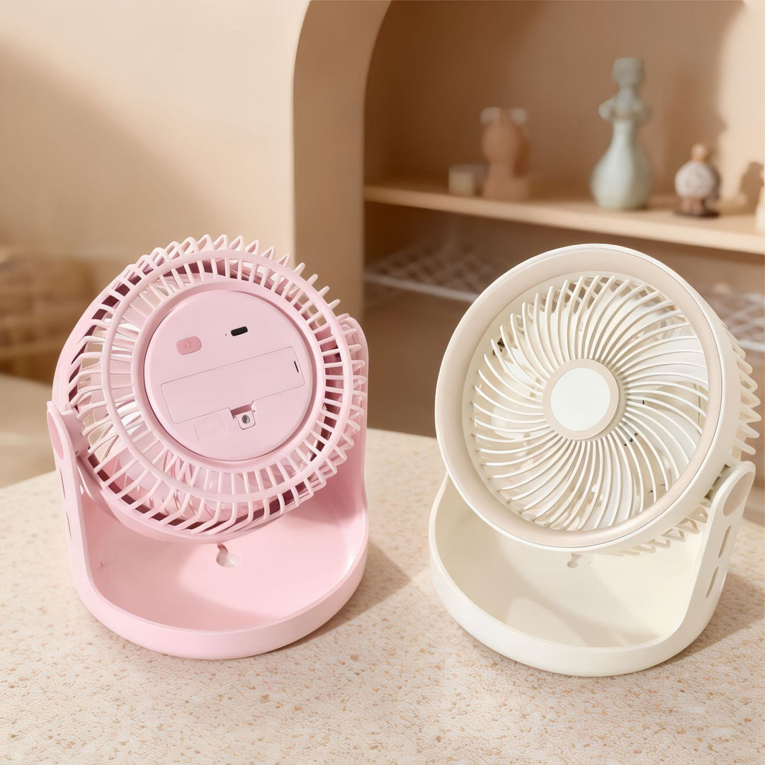 Ladies Portable Table Fan with Adjustable Head and USB Port Bowlift