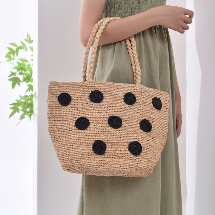Handcrafted tote bag with colored appliques Bowlift