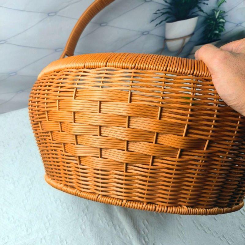 Woven Picnic Storage Basket Bowlift