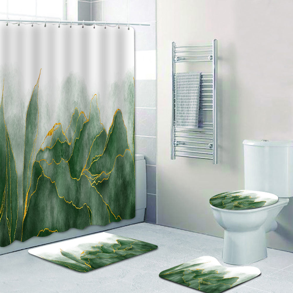 Artistic Marble Print Shower Curtain Bowlift