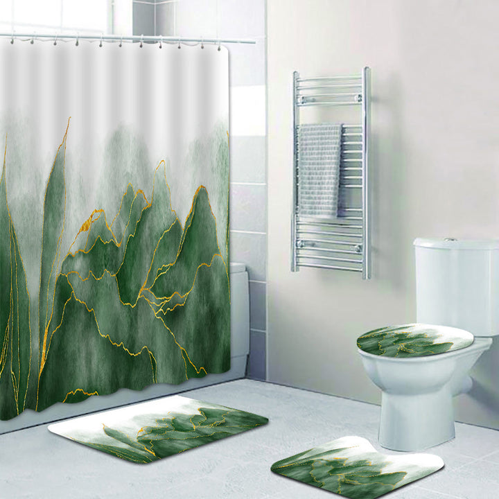 Artistic Marble Print Shower Curtain Bowlift