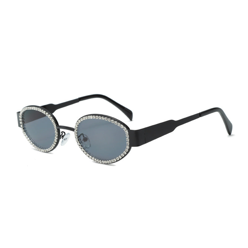 Ladies Designer Sunglasses with Sparkling Crystal Frame Bowlift