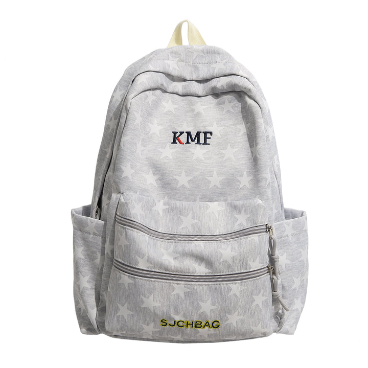 Star-Printed Casual Backpack Bowlift
