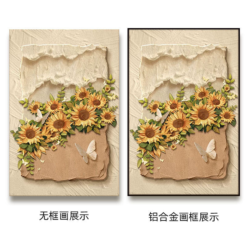 Floral relief art print
