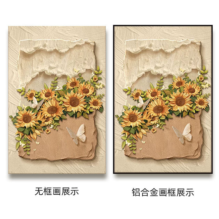 Floral relief art print