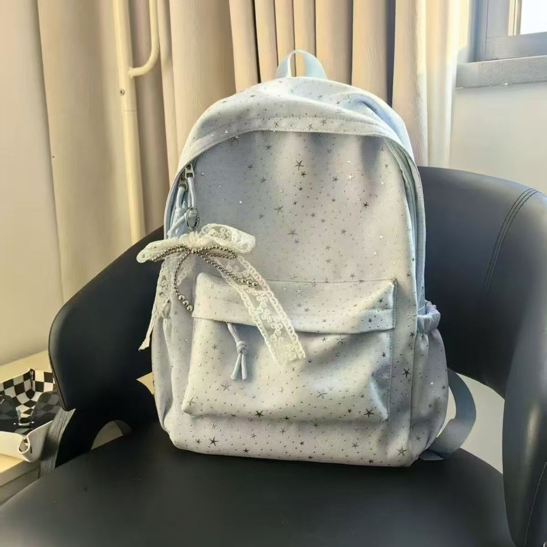 Backpack with Sparkling Star Design Bowlift