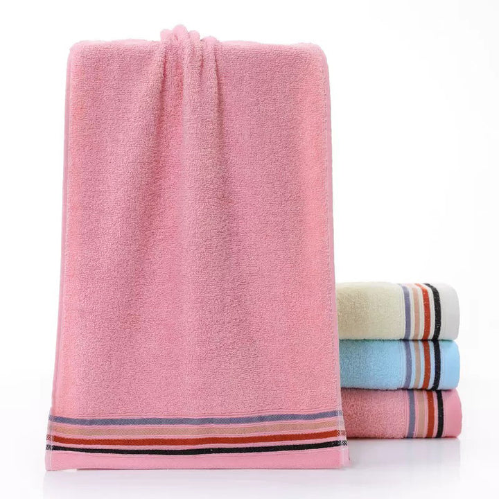 Premium Terry Bath Towel With Elegant Striped Border Bowlift