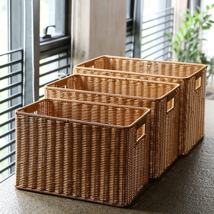 Rectangular Woven Storage Bin Bowlift