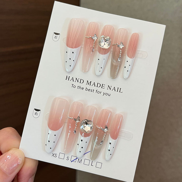 Elegant Handcrafted Press-On Nail Set Bowlift