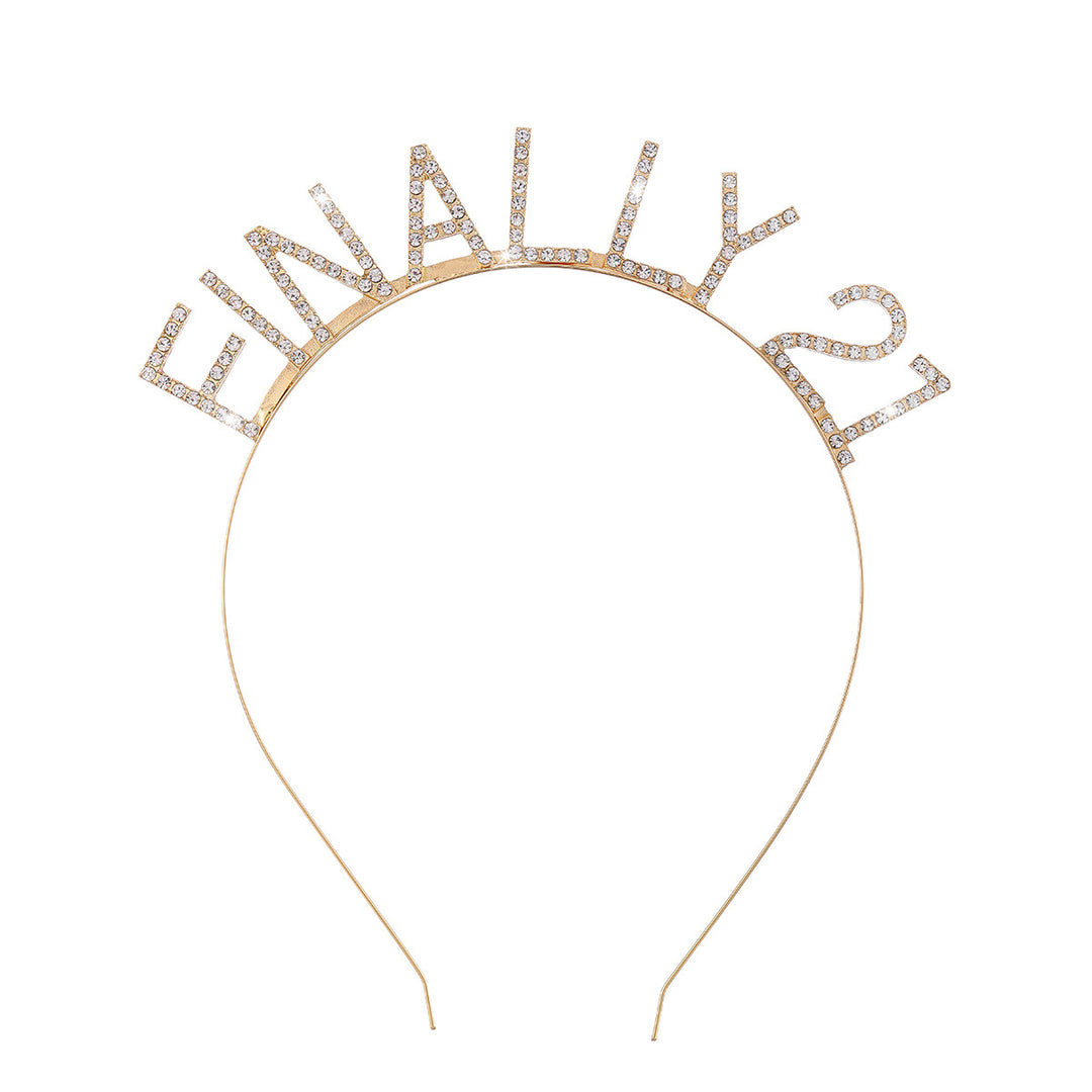Women's Glittering Hairband with Inscription Bowlift