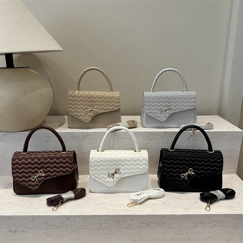 WoChic Textured Handheld Satchel Bag Bowlift