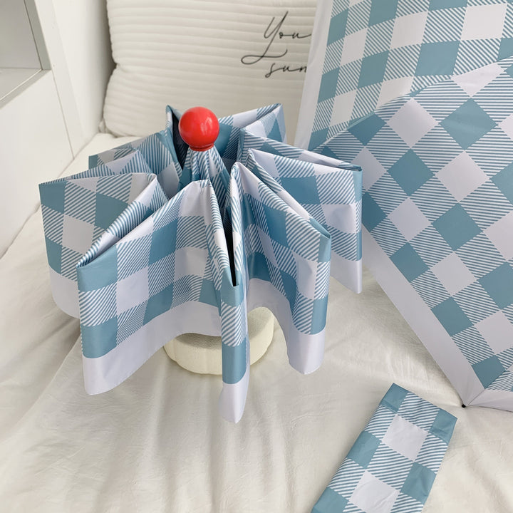 Ladies Foldable Umbrella with Double-layer Protective Structure Bowlift