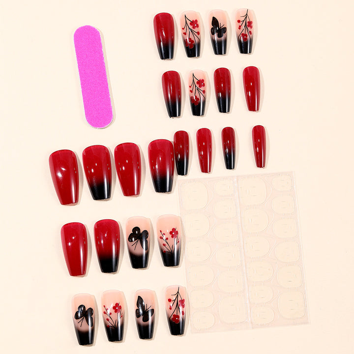 Artistic 3D Floral and Butterfly Nail Art Extensions Bowlift