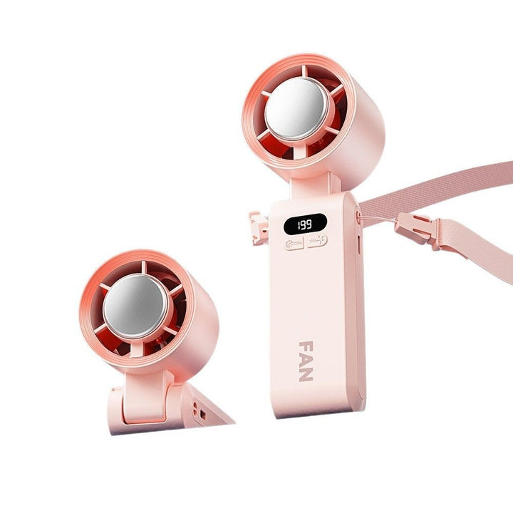 Unisex Portable Multifunction Fan with Digital Temperature Display Bowlift