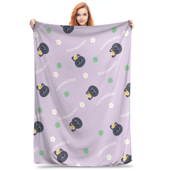 Cozy Plush Dog-Themed Throw Blanket