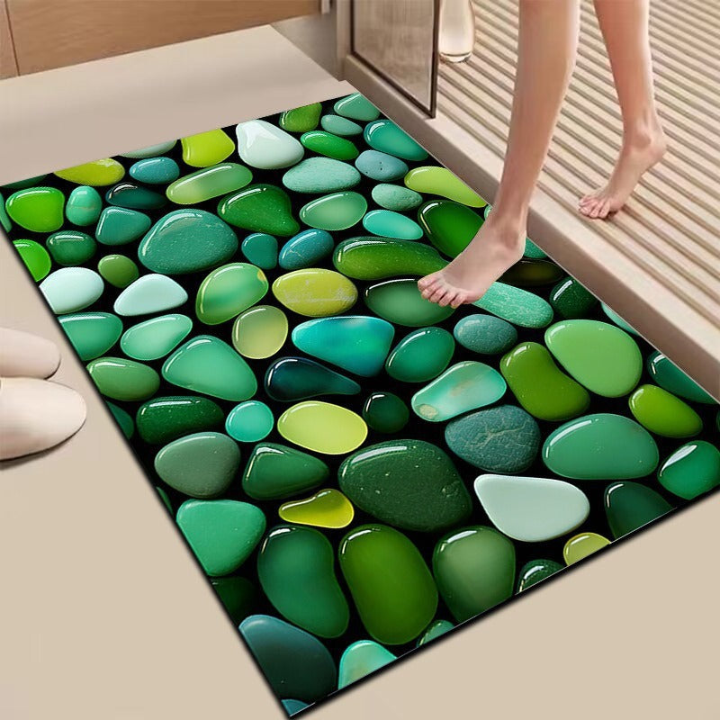 Textured Stone Print Area Mat Bowlift