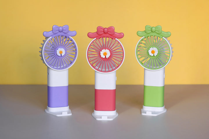 Unisex handheld fan with colorful design and adjustable tilt Bowlift