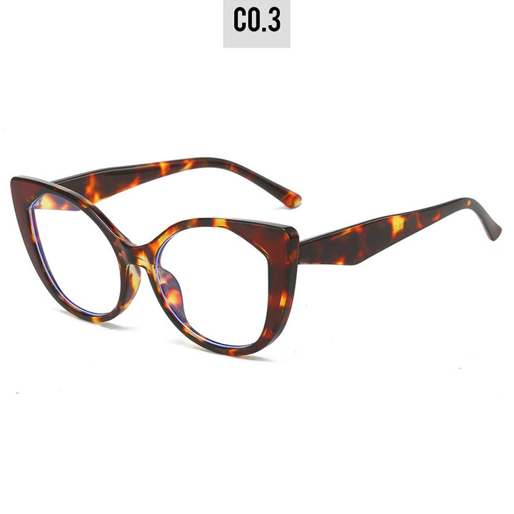Women's Cat-Eye Glasses with Floral Design and Adjustable Nose Bridge Bowlift