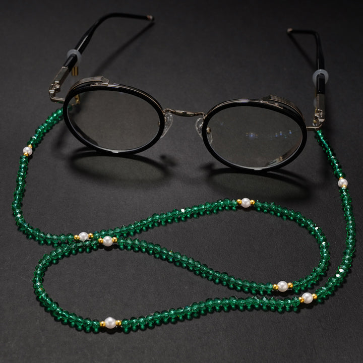 Elegant Crystal Beaded Eyewear Chain Bowlift