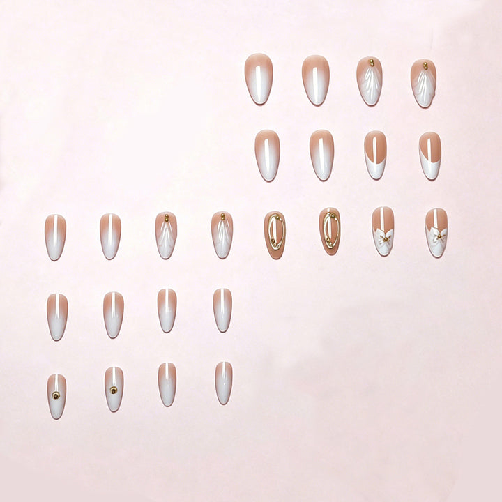 Floral Elegance Press-On Nail Tips Bowlift
