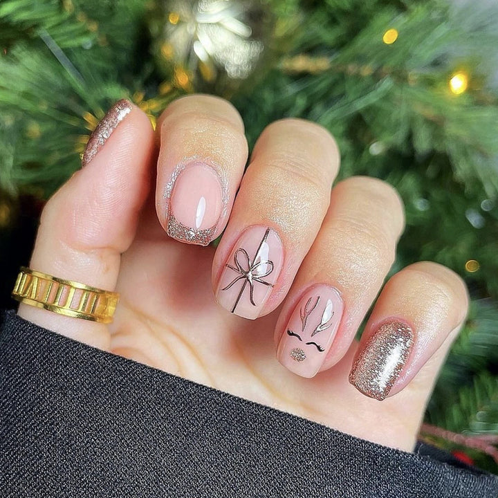 Festive Holiday Nail Art Design Bowlift