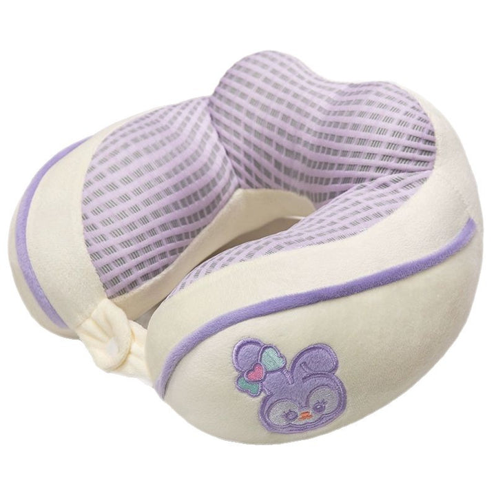 ergonomic plush neck pillow with animal motif Bowlift