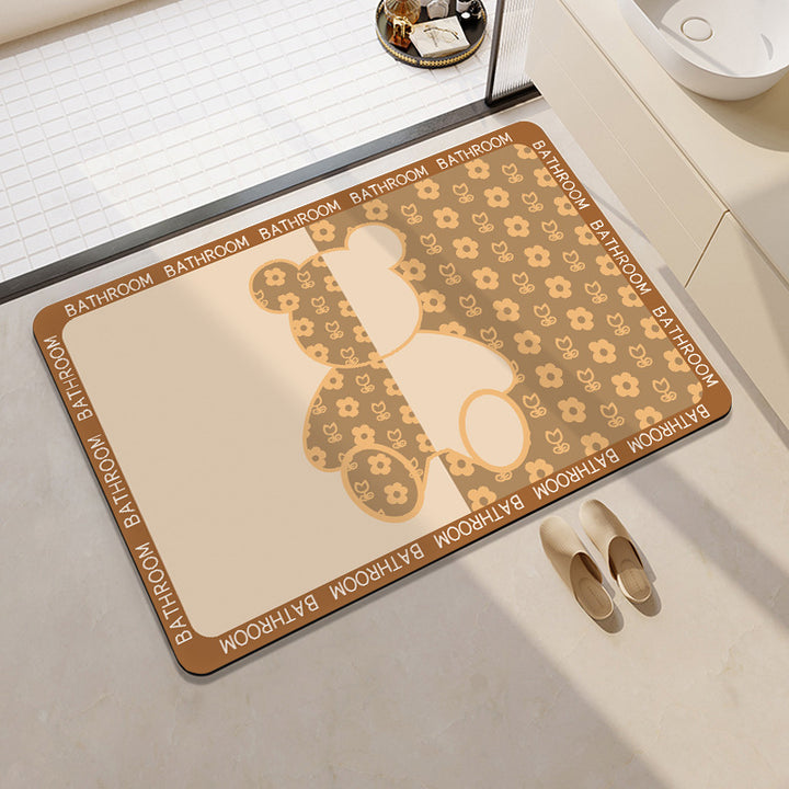 Cute Cartoon-Themed Bath Mat Bowlift