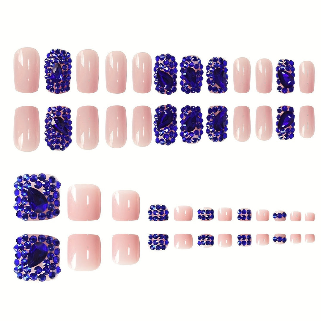 Glamorous Crystal-Embellished Nail Art Set Bowlift