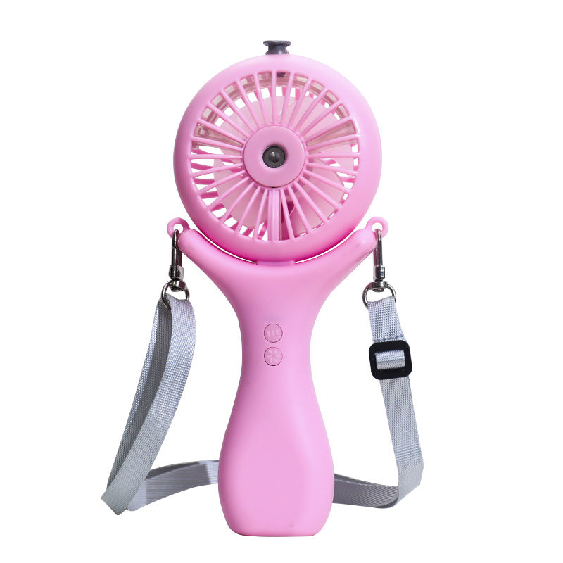 Women's portable handheld fan with ergonomic design and spray function Bowlift