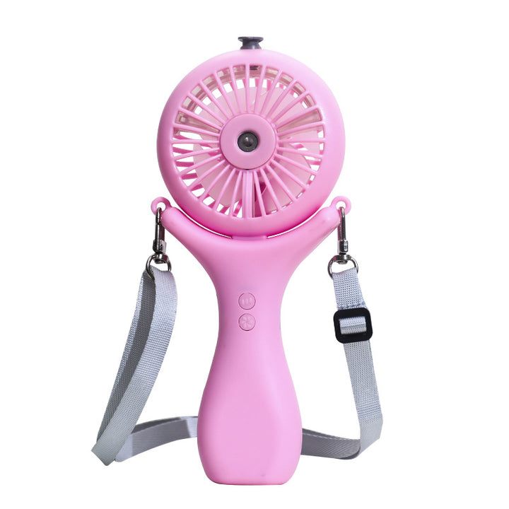 Women's portable handheld fan with ergonomic design and spray function Bowlift