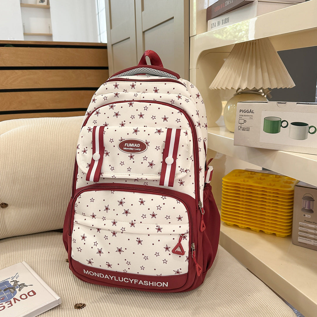 Star Patterned Multi-Functional Backpack Bowlift