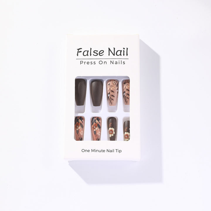 Fake Nail Set with Elegant Floral Designs Bowlift