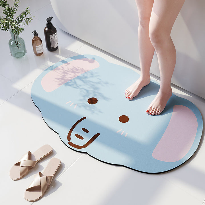 Cartoon Beer-Theme Soft Bath Mat
