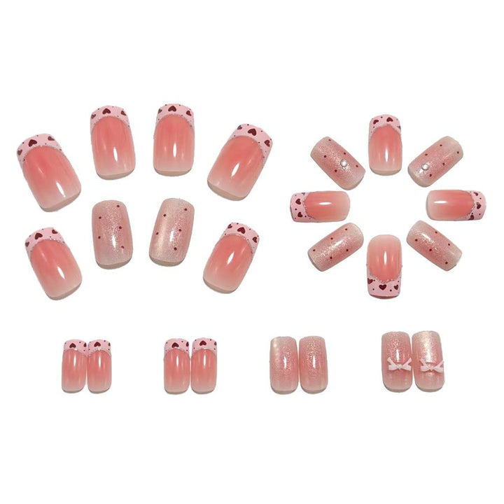 Artificial Nails In Elegant Glitter Finish Bowlift